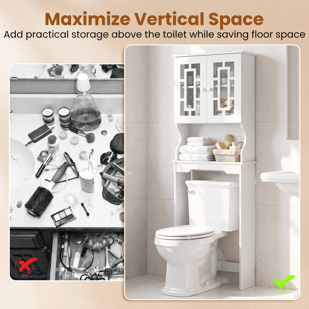 Bathroom Spacesaver Organizer with Adjustable Shelf