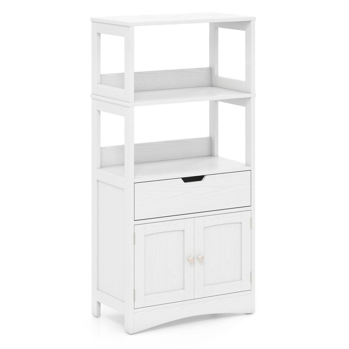 Bathroom Storage Cabinet with Drawer and Shelf - White