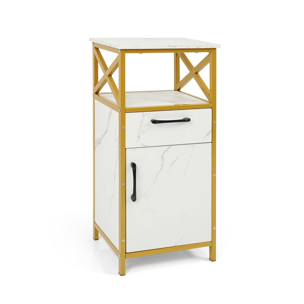 31 Inch Bathroom Storage Cabinet with Drawer, White