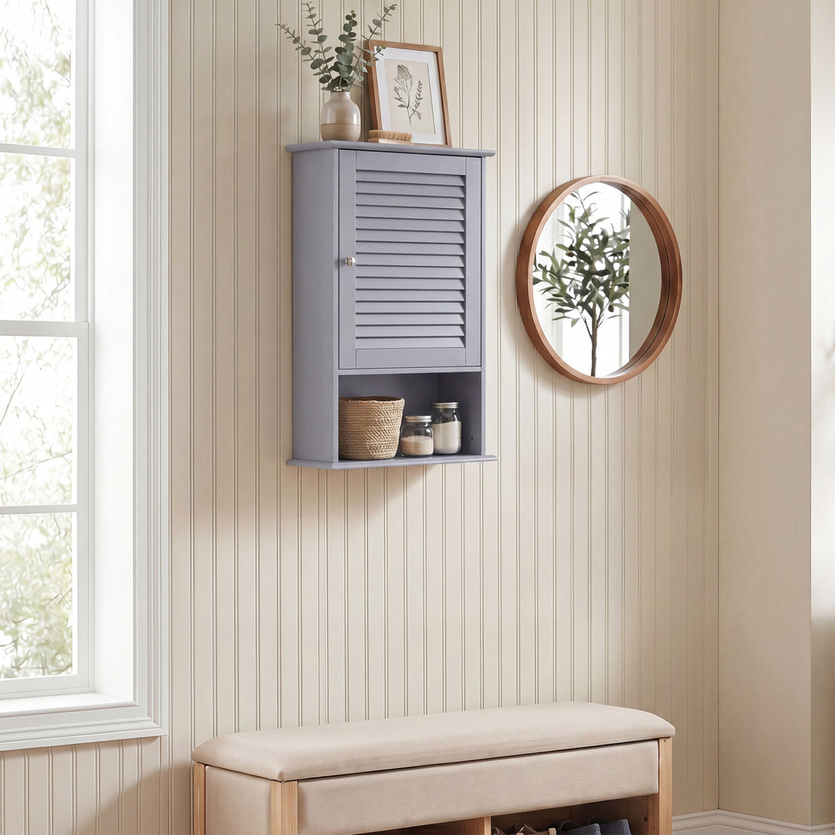 Bathroom Wall Mount Storage Cabinet Single Door with Height
