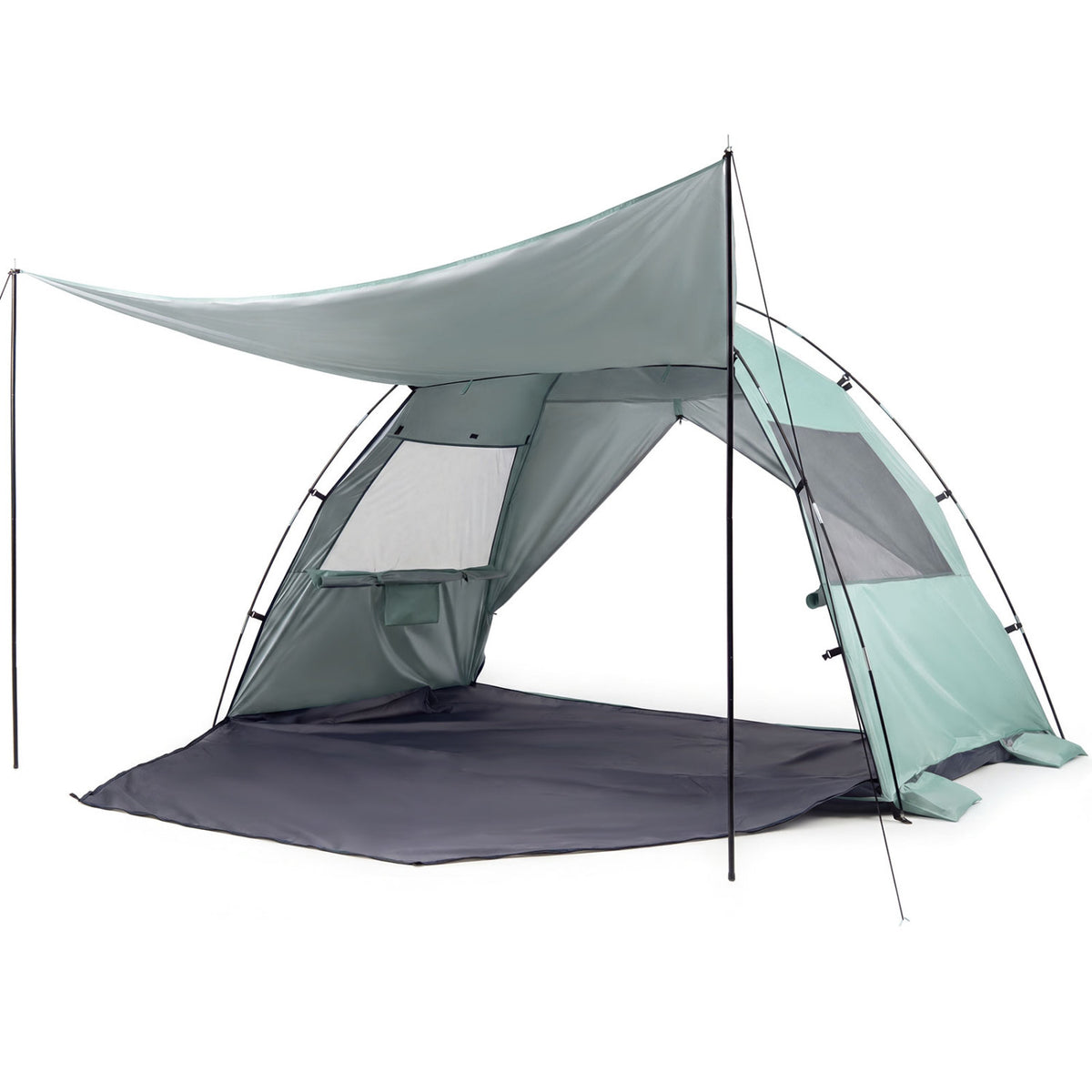 Beach Tent Sun Shelter with Canopy Easy Setup UPF50+ Protection