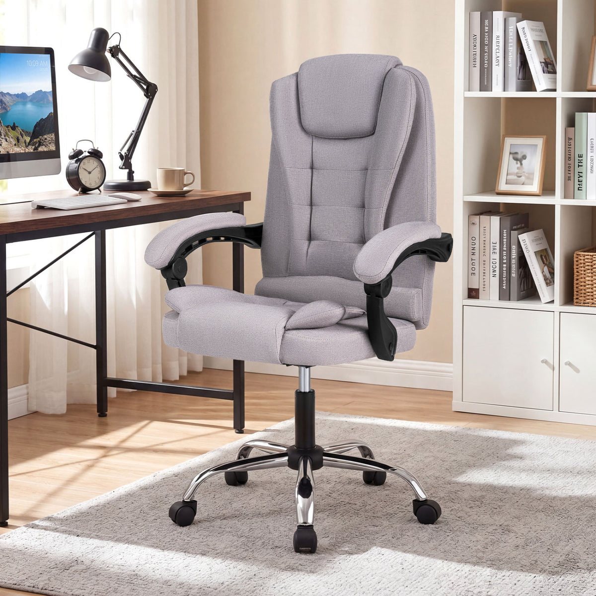 Big High Back Executive Office Chair - Gray