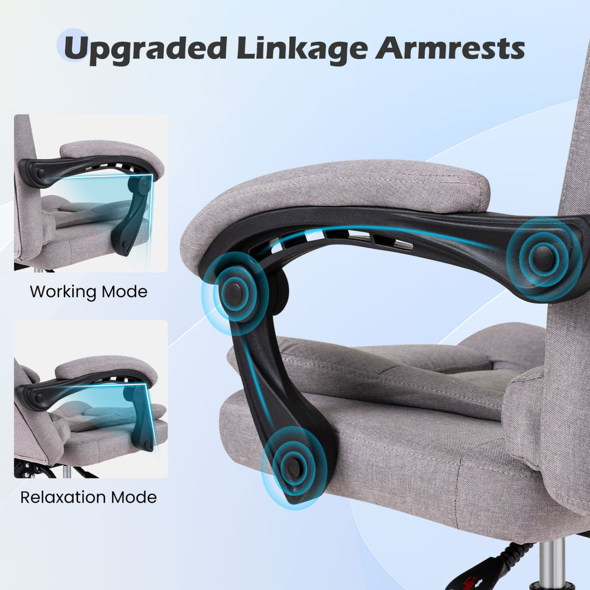 Big High Back Executive Office Chair - Gray