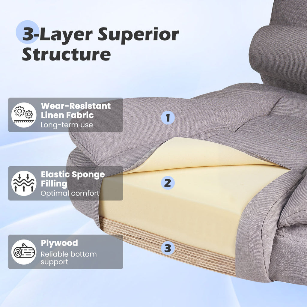 Big High Back Executive Office Chair - Gray