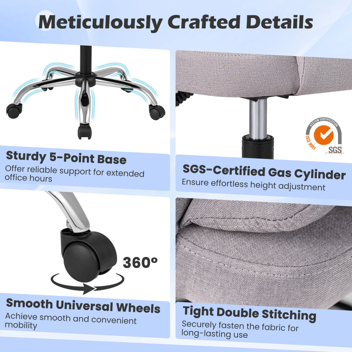 Big High Back Executive Office Chair - Gray