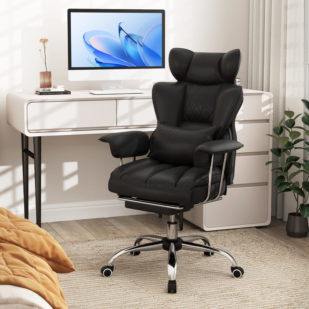 PU Leather Home Office Chair 400 lbs High Back Executive
