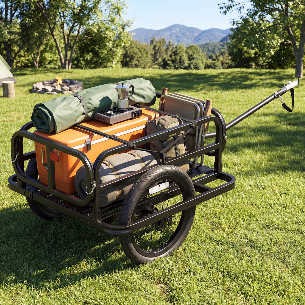 Bike Cargo Trailer Heavy-Duty Bicycle Wagon Cart with Universal Hitch