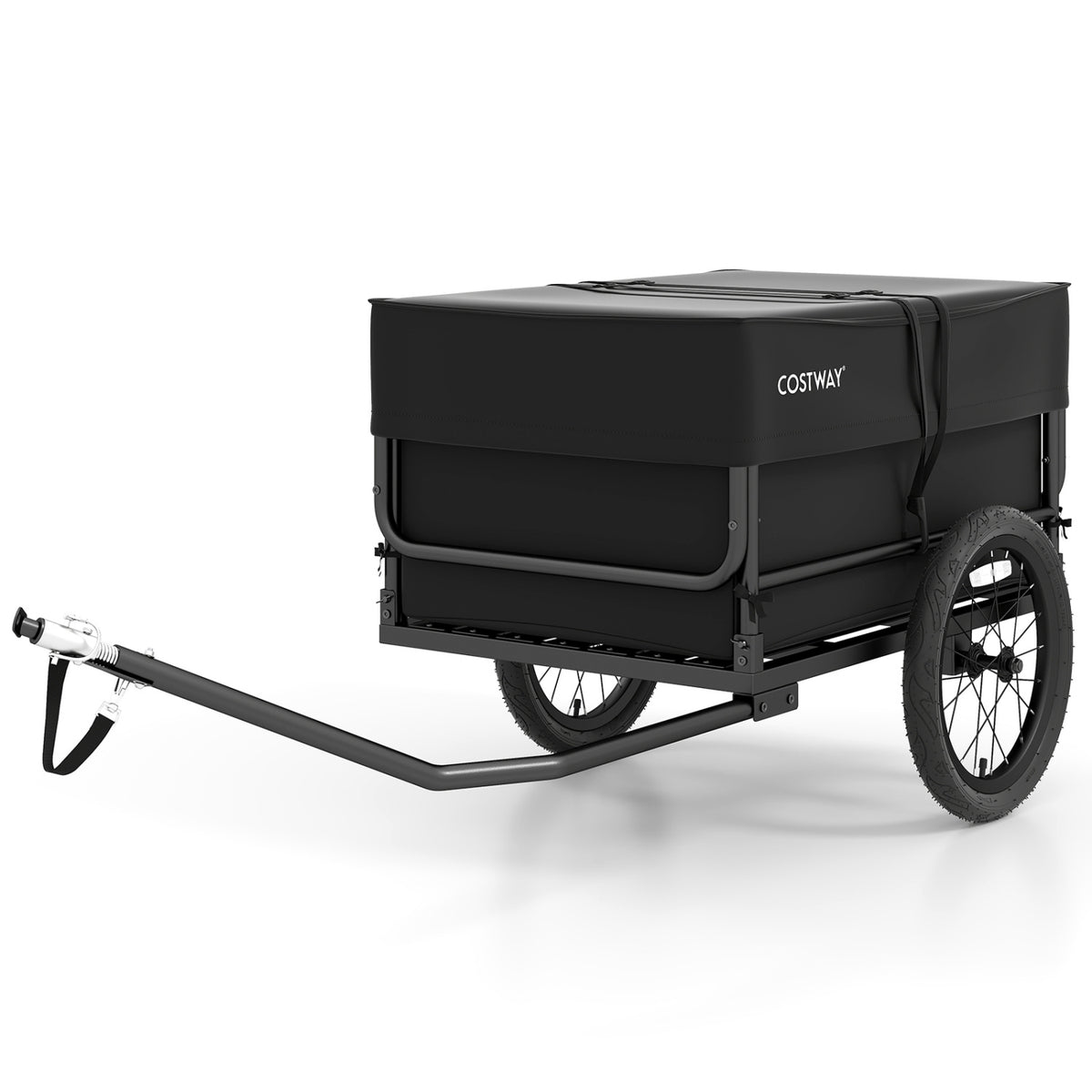Bike Cargo Trailer with Bag and Cover Heavy-Duty Bicycle Wagon Cart