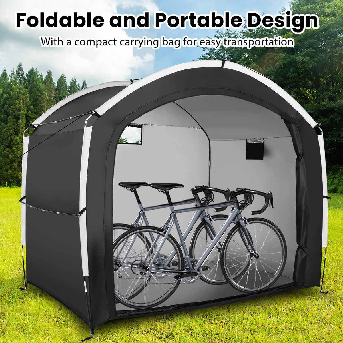 Bike Storage Tent for 5 Bikes - Waterproof Oxford Fabric