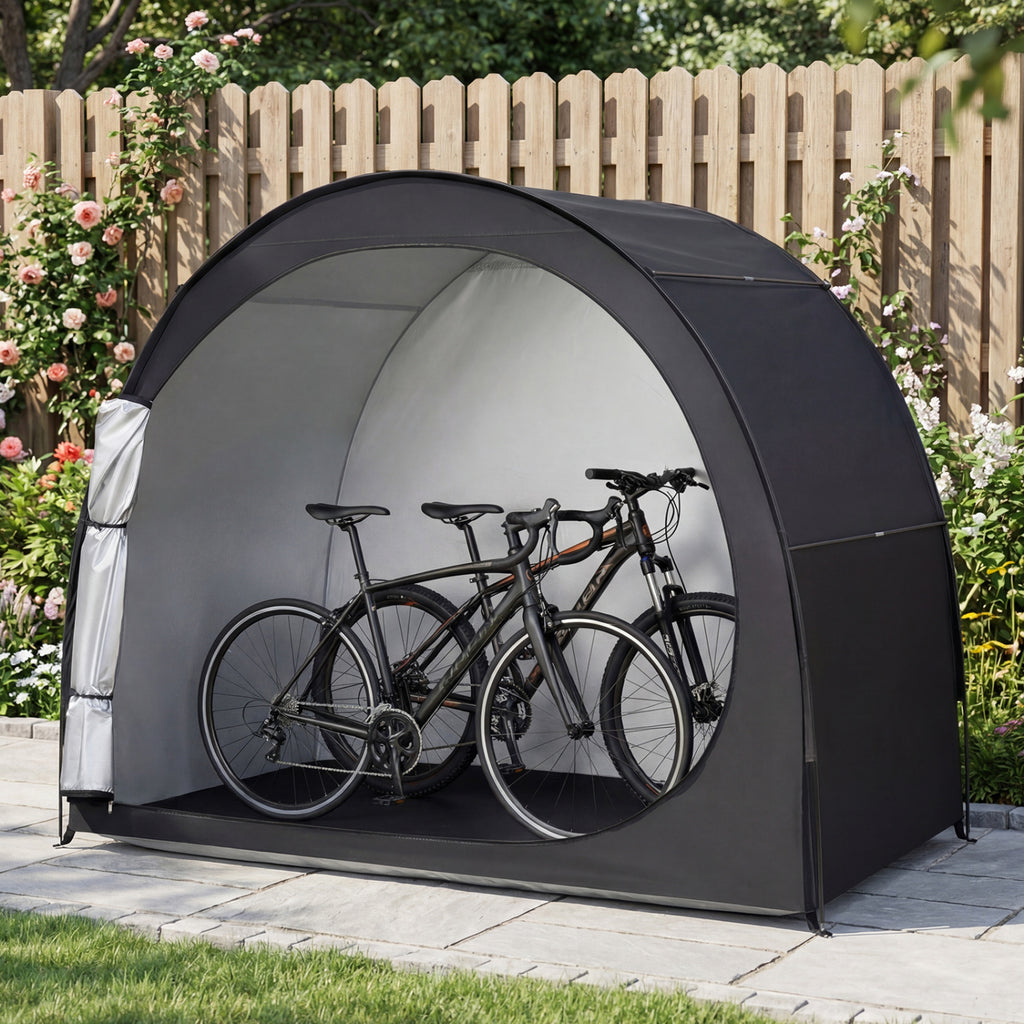 Bike Storage Tent Portable Bicycle Shed with Waterproof PU Coated