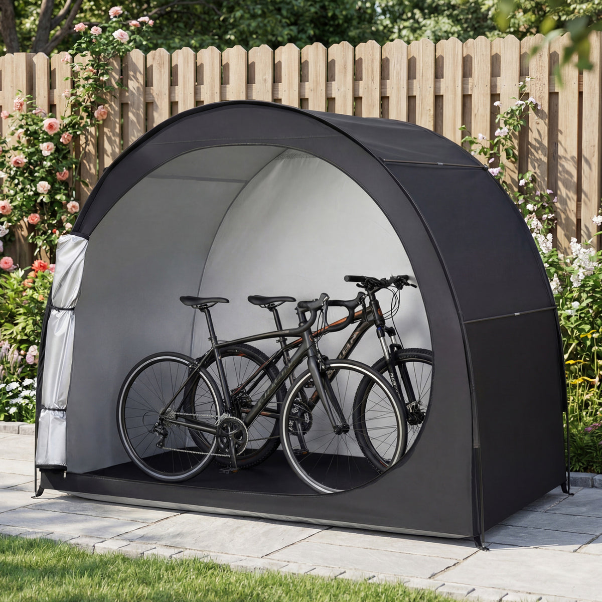 Bike Storage Tent Portable Bicycle Shed with Waterproof PU Coated