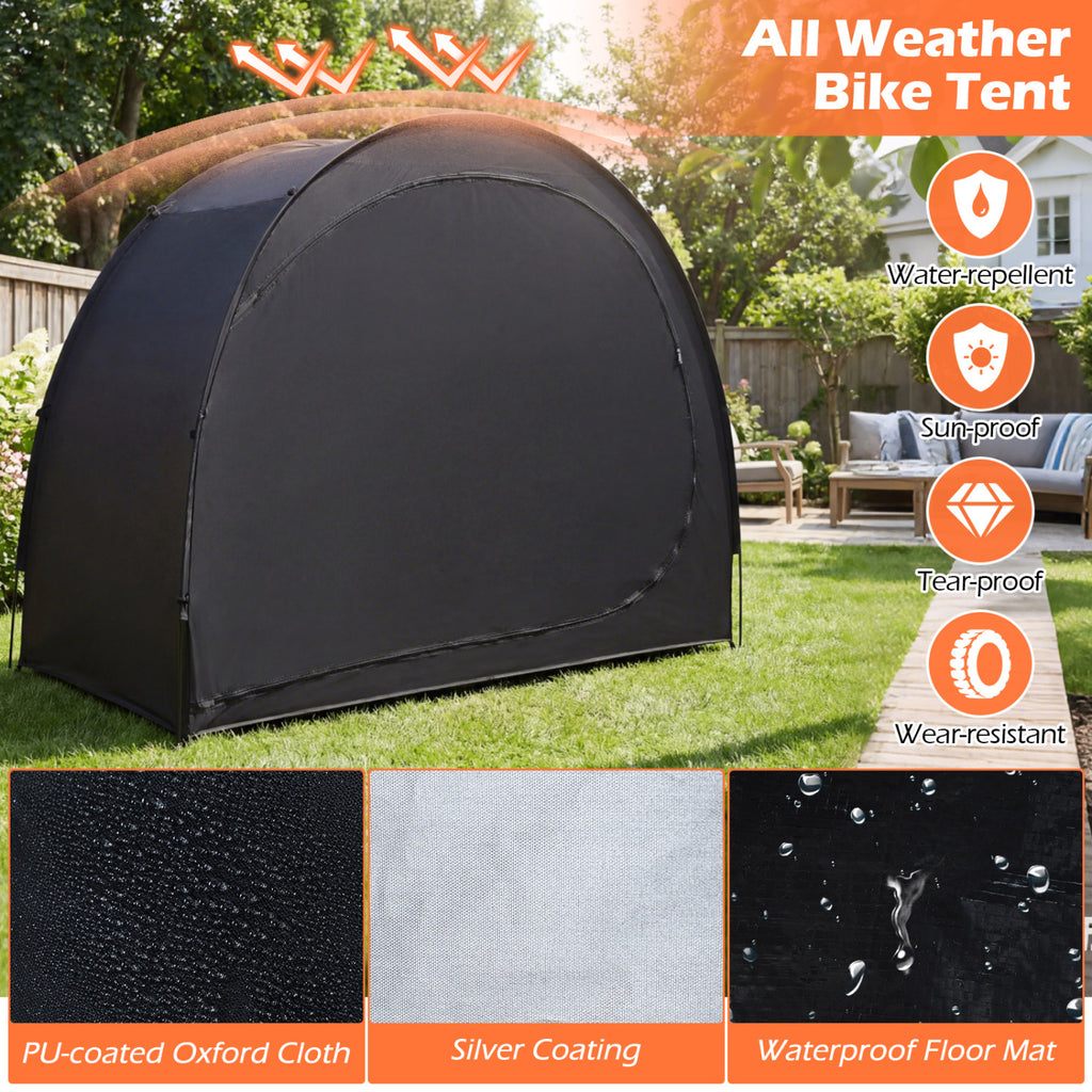 Bike Storage Tent Portable Bicycle Shed with Waterproof PU Coated