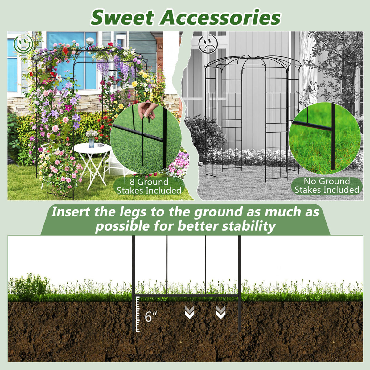 Birdcage Shape Gazebo for Climbing Plants and Wedding Ceremony