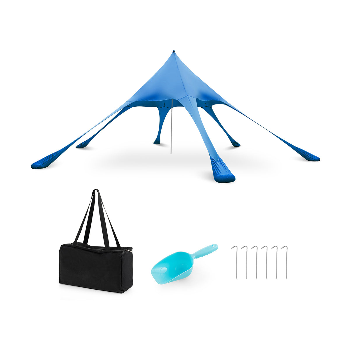 20x20 Beach Canopy Tent with UPF50+ Sun Protection - Blue