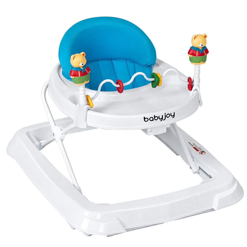 Height Adjustable Baby Walker with Padded Seat & Safety Features - Pink 24x28x22 inch
