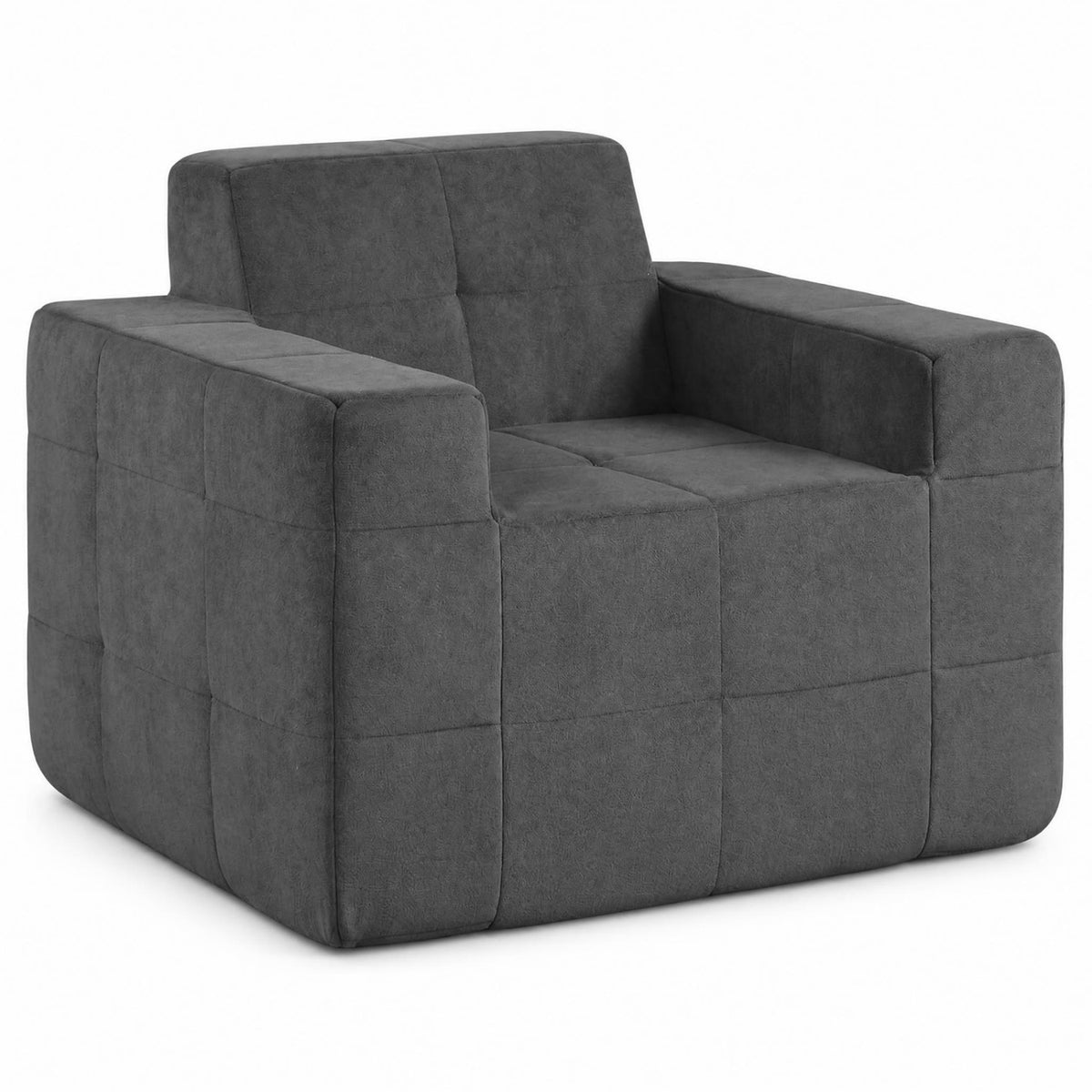 Boneless Cloud Sofa Chair with Terry Cloth Upholstery - Beige