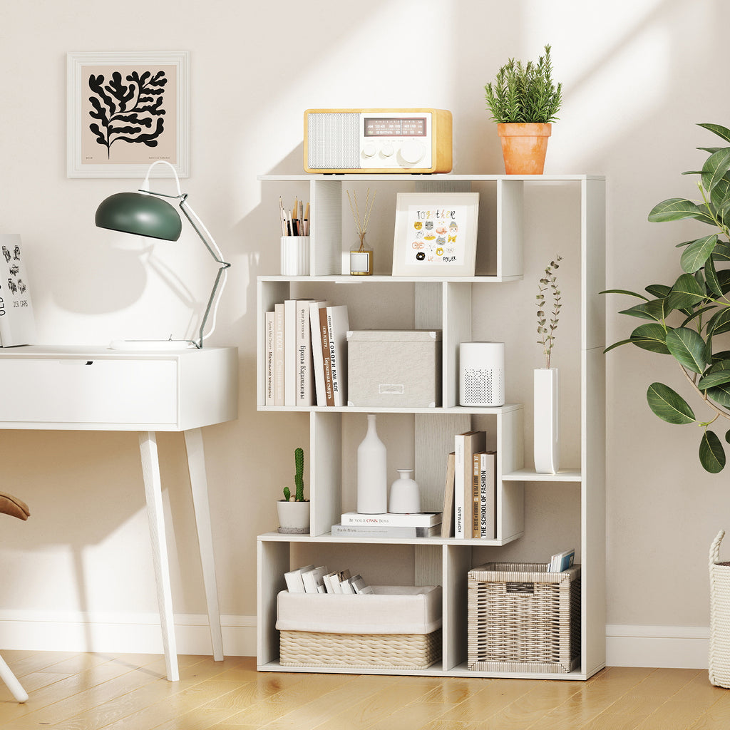 47-Inch 6-Cube Bookshelf Organizer - White
