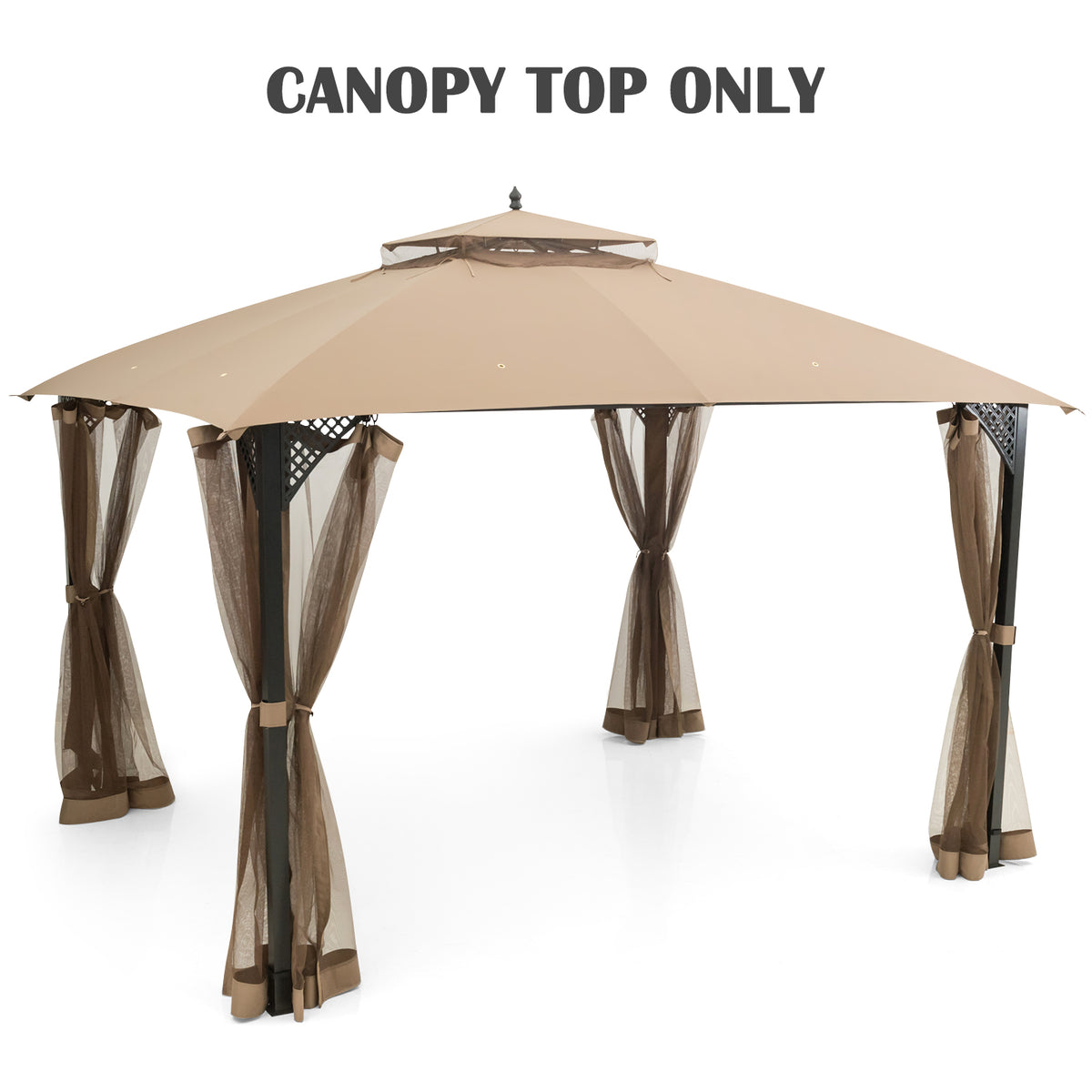 10 x 12 Feet Gazebo Replacement Top, Brown