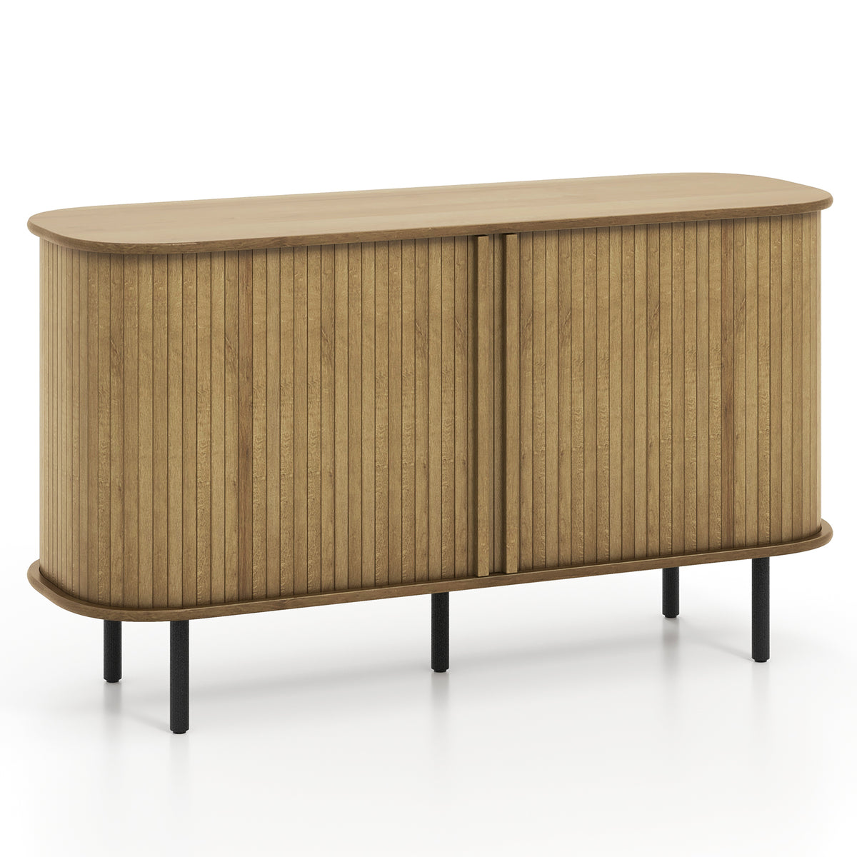 47 Inch Sideboard Cabinet with Adjustable Shelves - Oak