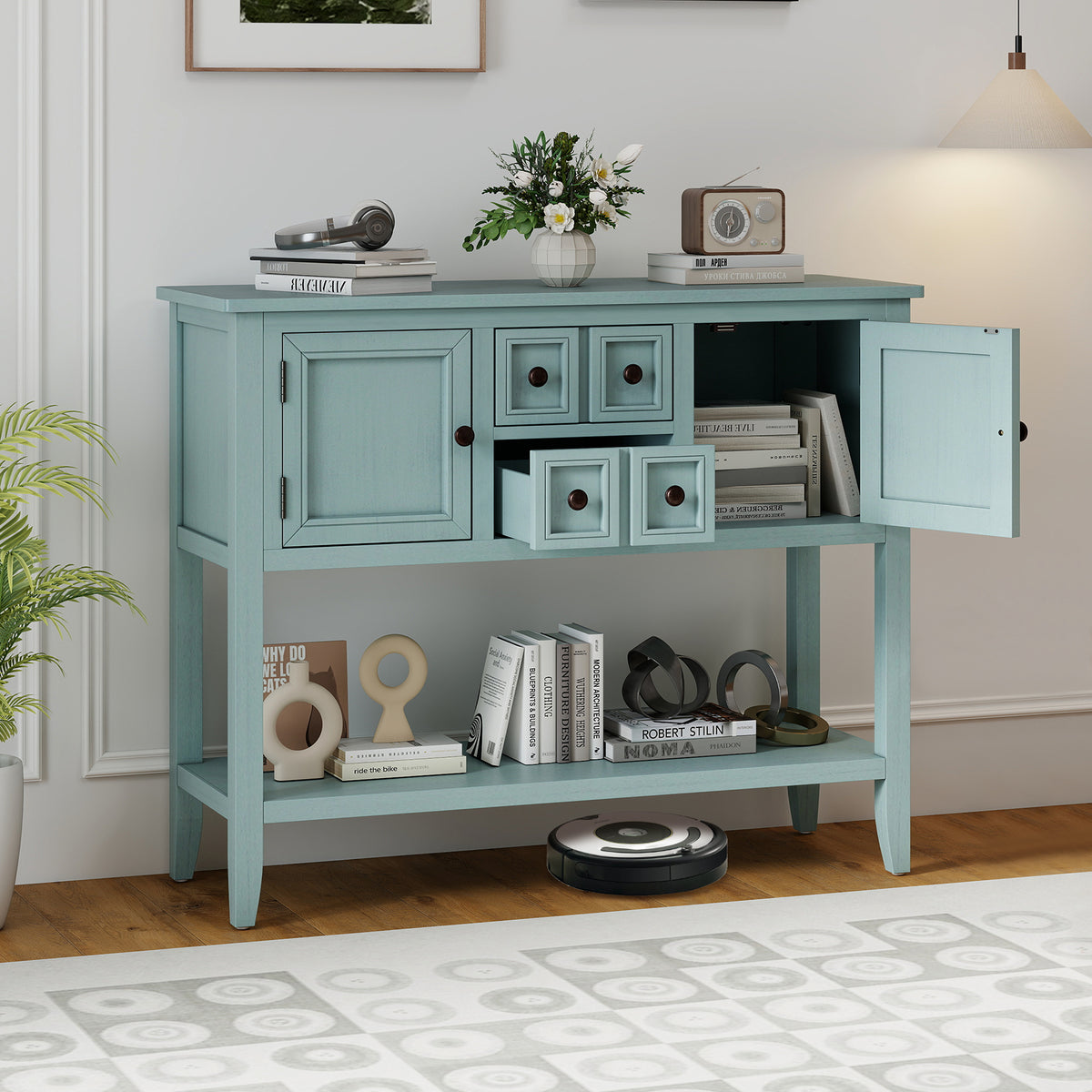 Buffet Sideboard Cabinet 2 Door 2 Drawer - Blue