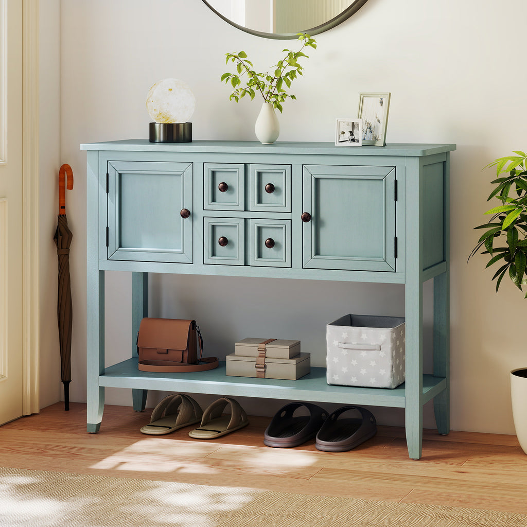 Buffet Sideboard Cabinet 2 Door 2 Drawer - Blue