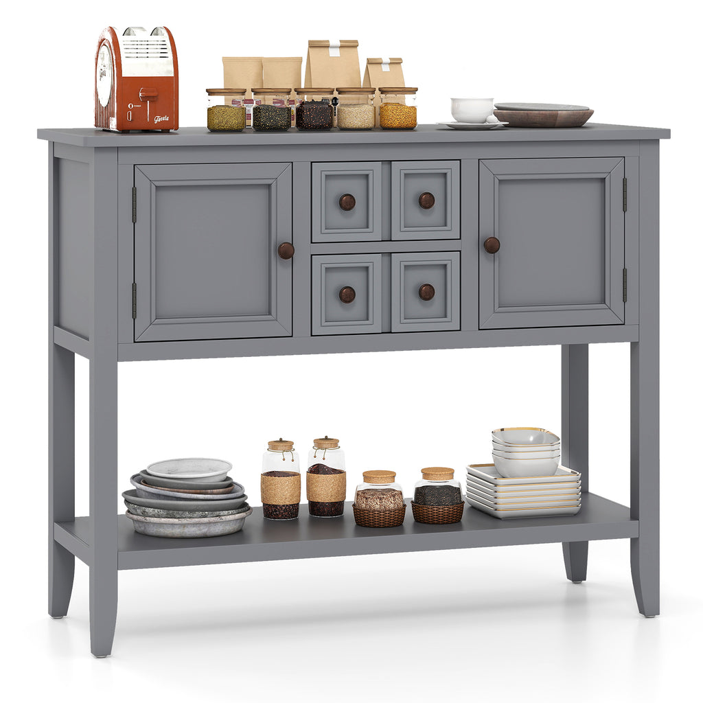 Buffet Sideboard Cabinet 2 Door 2 Drawer - Blue