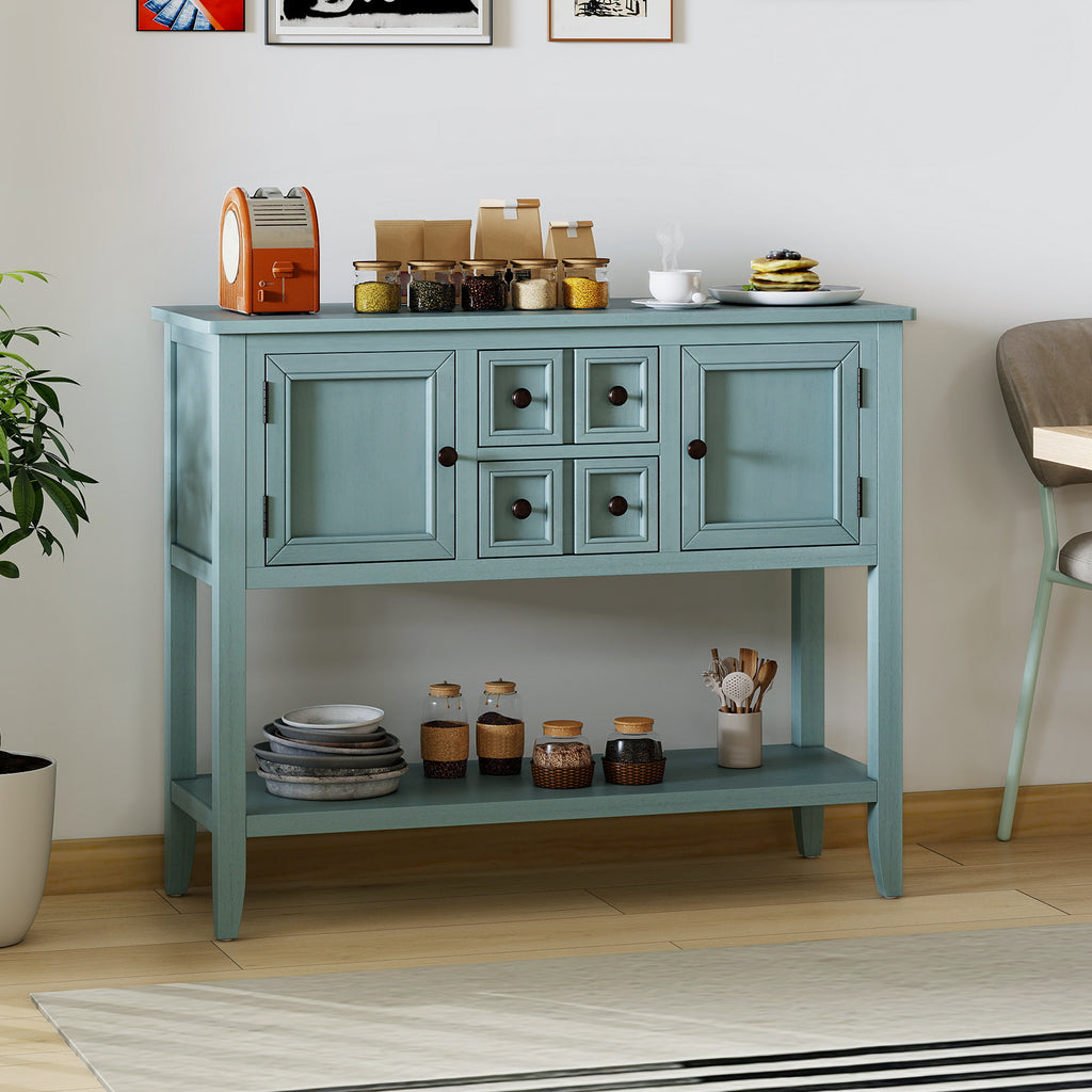 Buffet Sideboard Cabinet 2 Door 2 Drawer - Blue