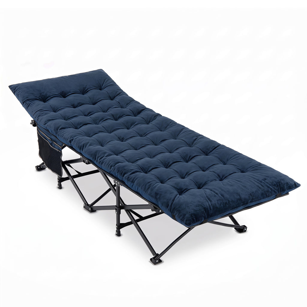 Camping Cot for Adults with Soft Padded Mat and Carrying Bag