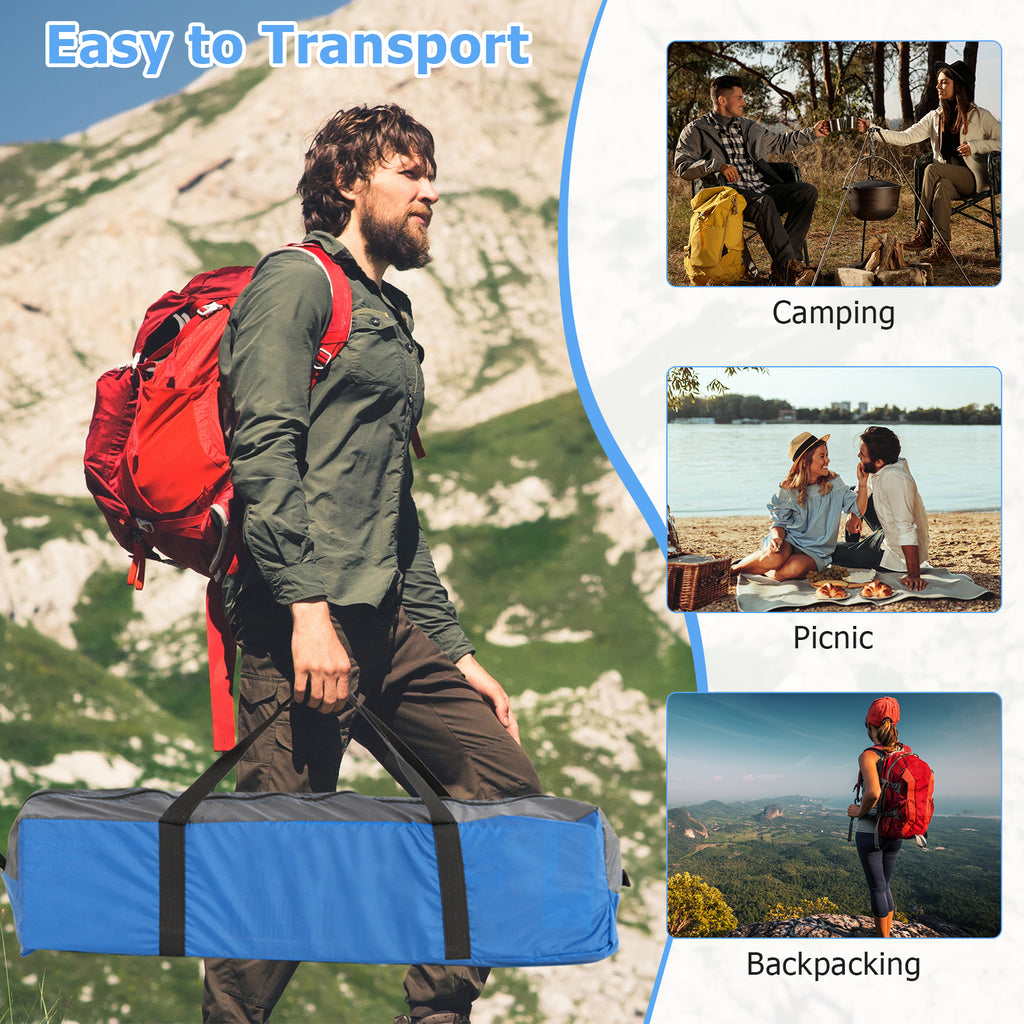 3 Person Outdoor Camping Tent with Removable Floor Mat for Hiking
