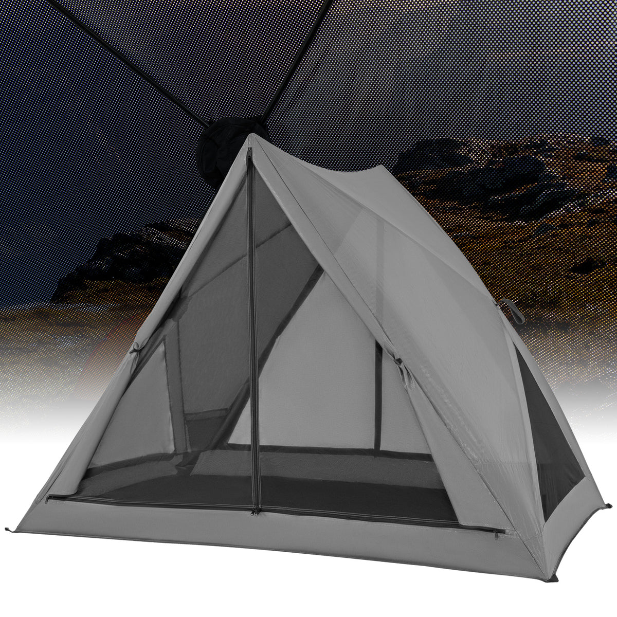 Pop-up Camping Tent for 2-3 People with Carry Bag and Rainfly