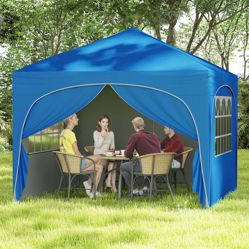 10 X FT Pop up Canopy Tent with 4 Removable Sidewall