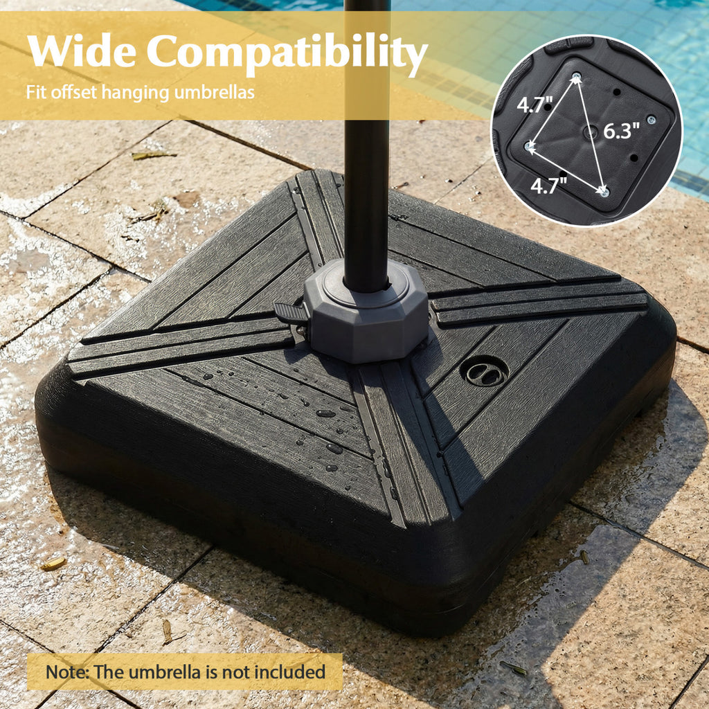 Cantilever Offset Umbrella Base with Wheels for Backyard Poolside