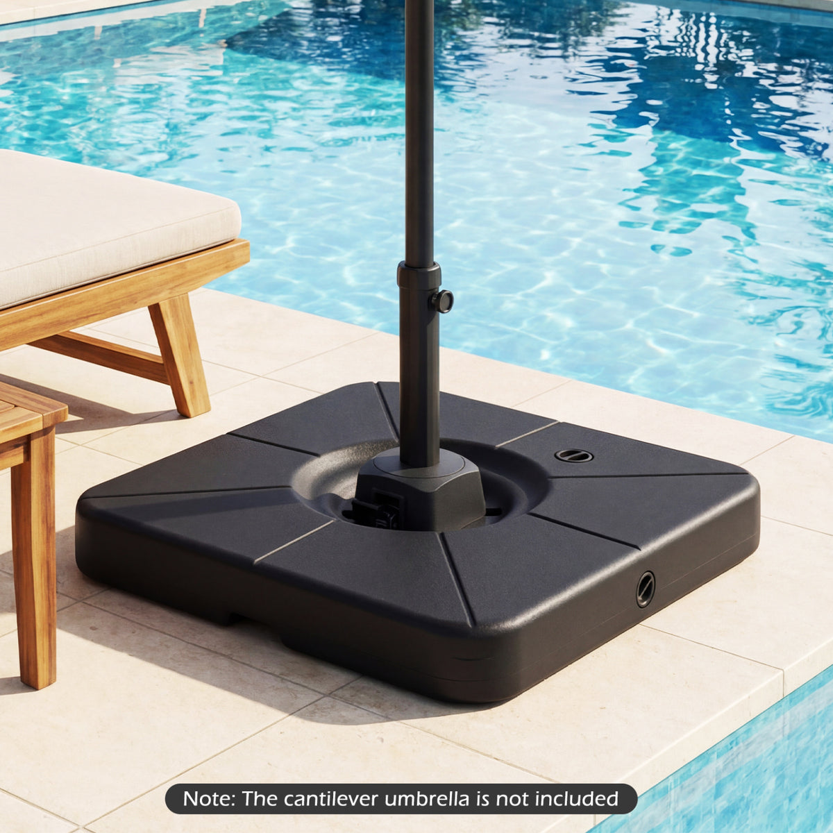 Cantilever Patio Umbrella Base 220 LBS Water and Sand Fillable