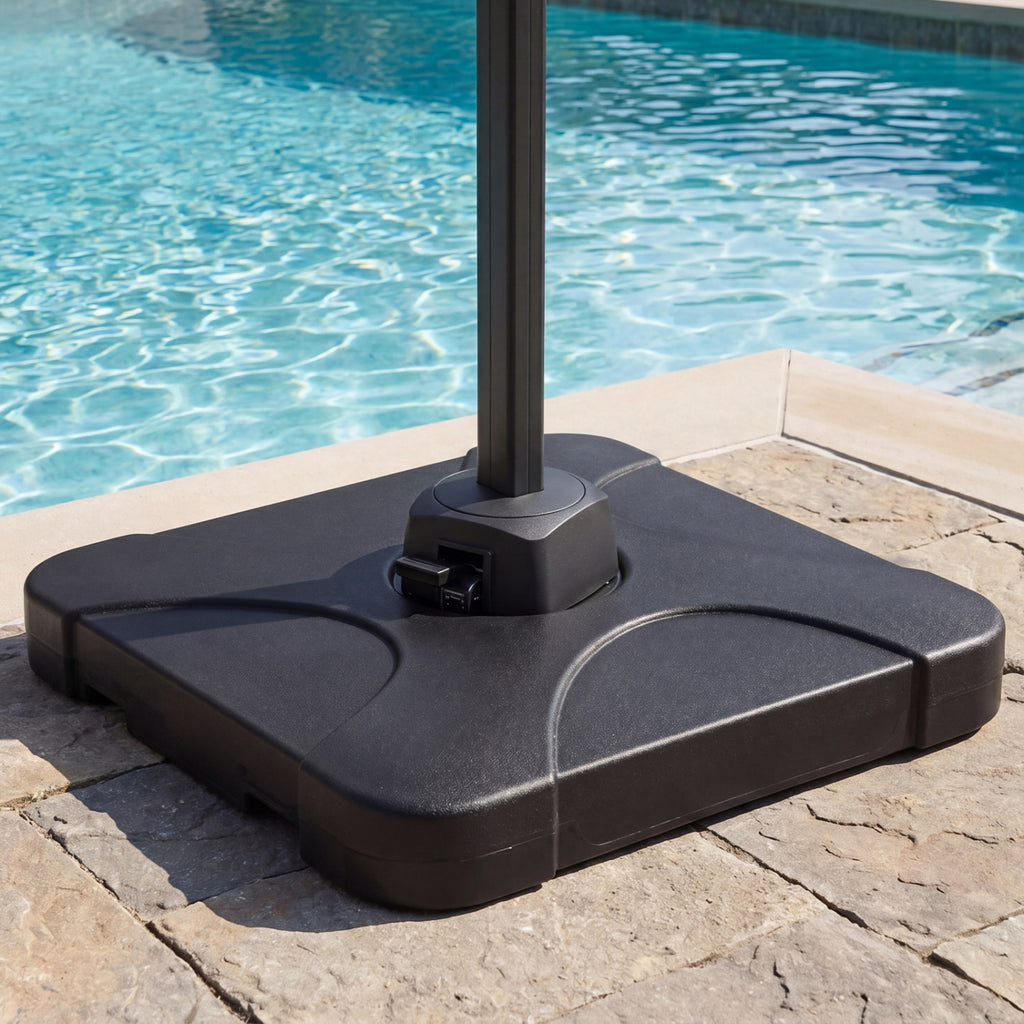 Cantilever Patio Umbrella Base 242 LBS Water and Sand Fillable