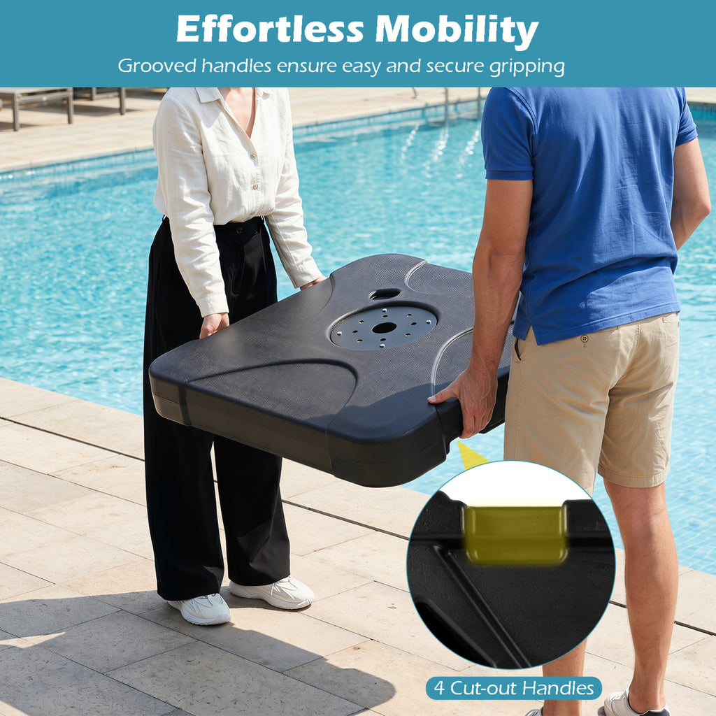 Cantilever Patio Umbrella Base 242 LBS Water and Sand Fillable