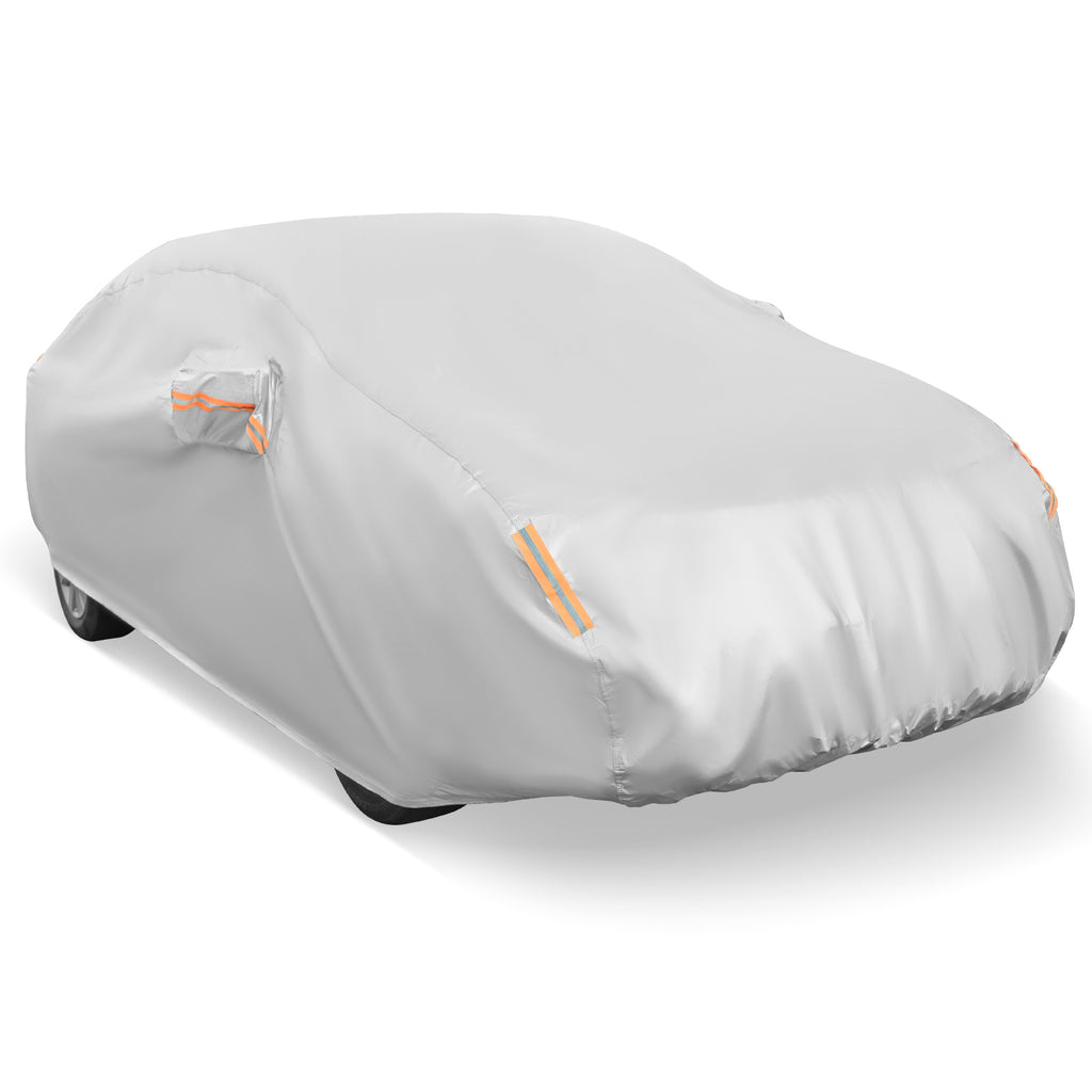 Car Cover for Sedans, 185 Inch Universal Fit - UV & Rain Protection