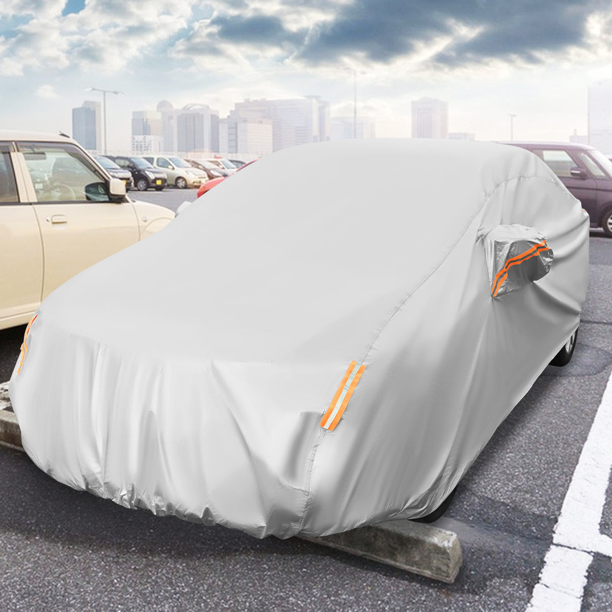 Universal Car Cover 193 Inch - Waterproof UV Protection Sedan