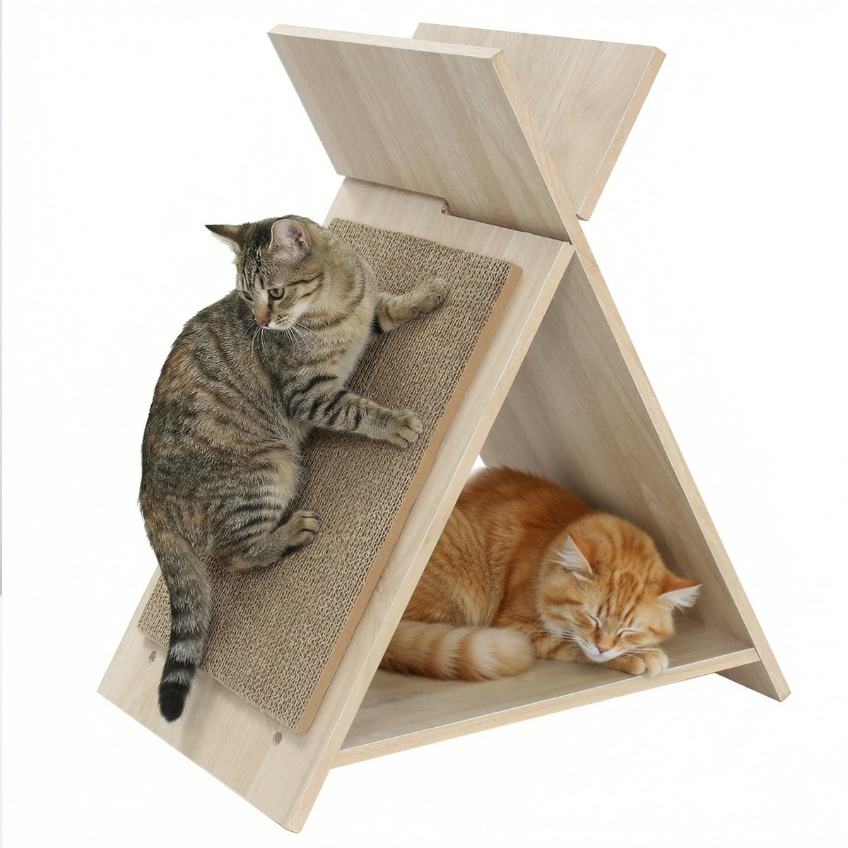 Natural Cat Scratcher Lounge Bed and Play Tunnel - Claw Sharpening & Furniture Protection