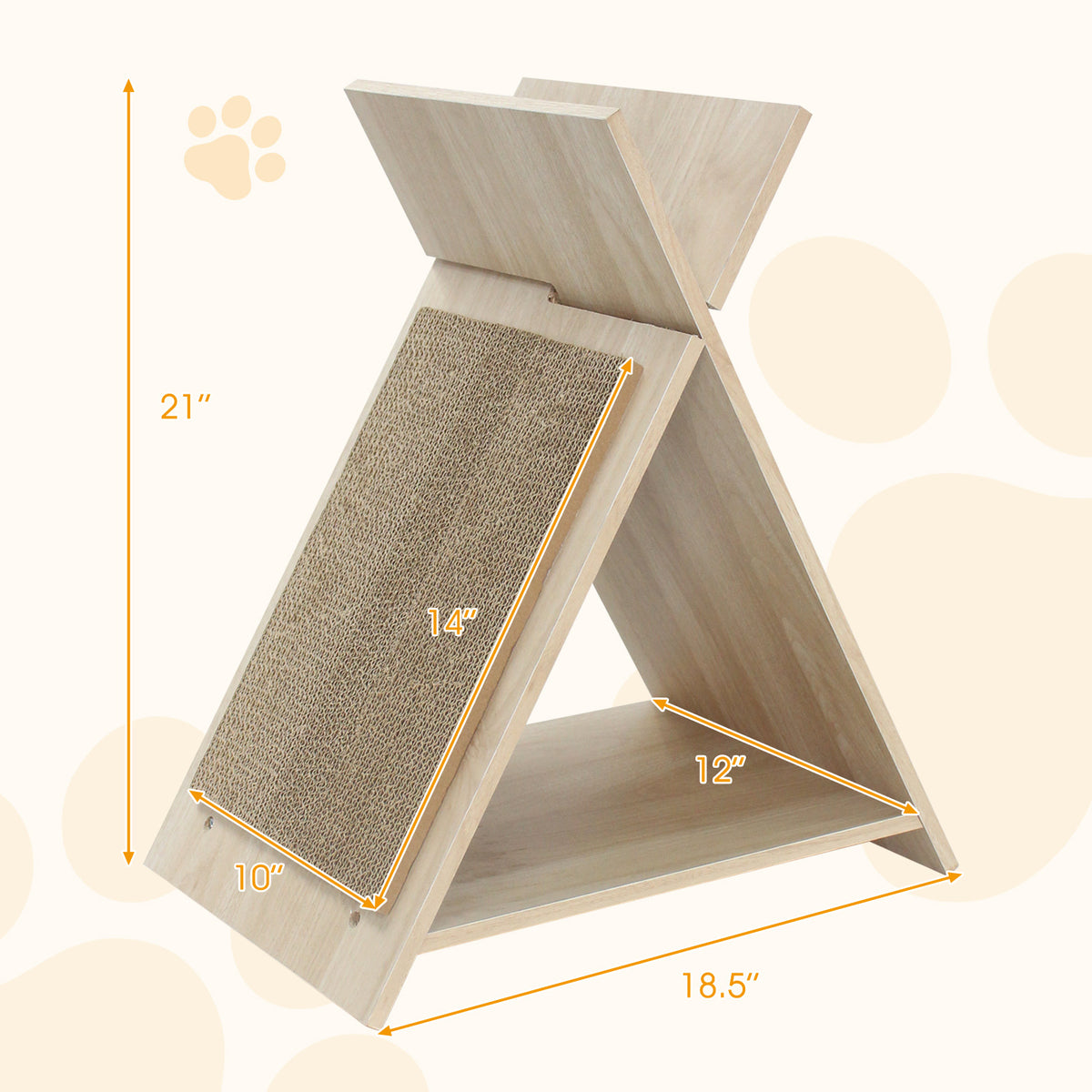 Natural Cat Scratcher Lounge Bed and Play Tunnel - Claw Sharpening & Furniture Protection