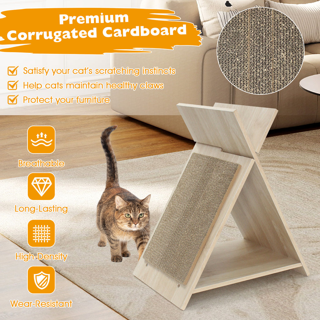 Natural Cat Scratcher Lounge Bed and Play Tunnel - Claw Sharpening & Furniture Protection