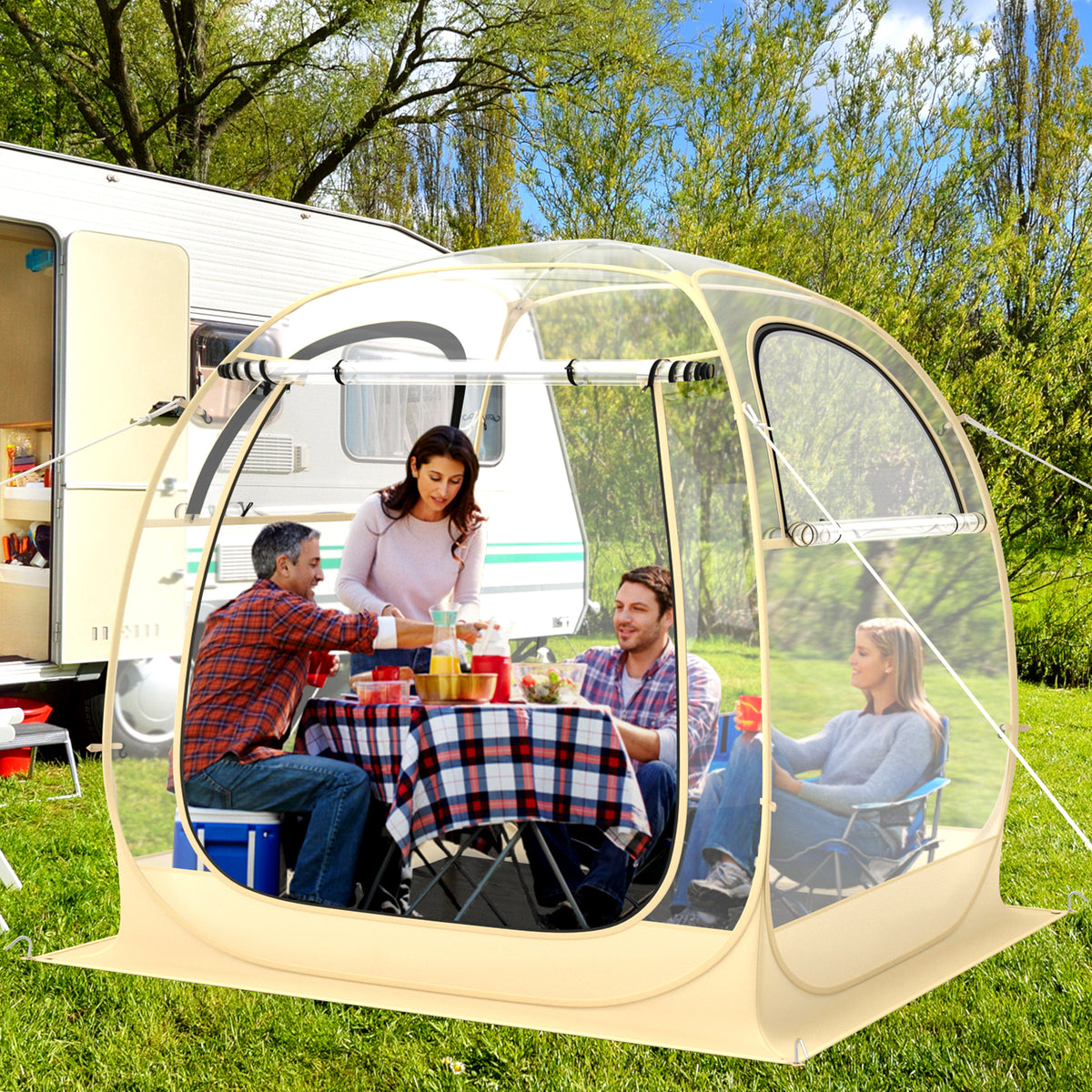 Instant Pop Up Sports Tent with Floor Mat - Size S