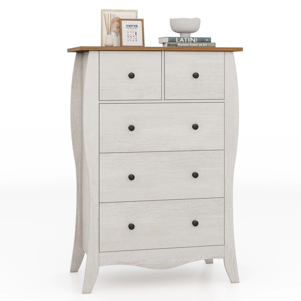 Closet Storage Organizer with 5 Fabric Drawers - Gray