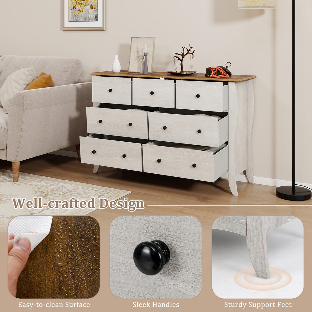 7-Drawer Fabric Storage Organizer - Gray