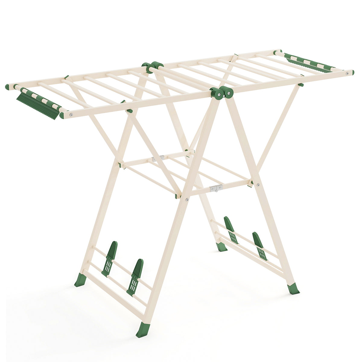 55.5" Clothes Drying Rack with Adjustable Wings - Beige