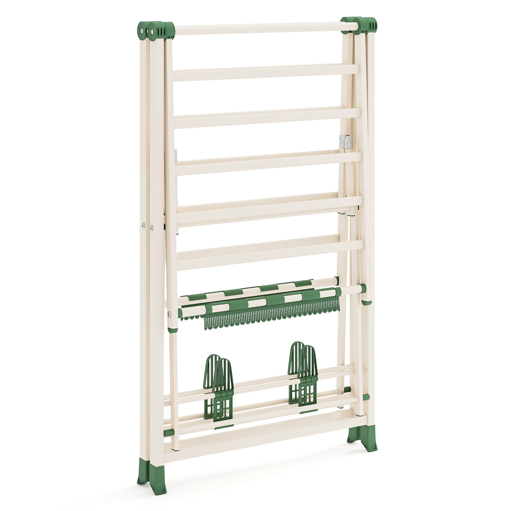 55.5" Clothes Drying Rack with Adjustable Wings - Beige