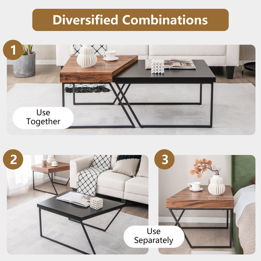 Coffee Table Set of 2 - Black