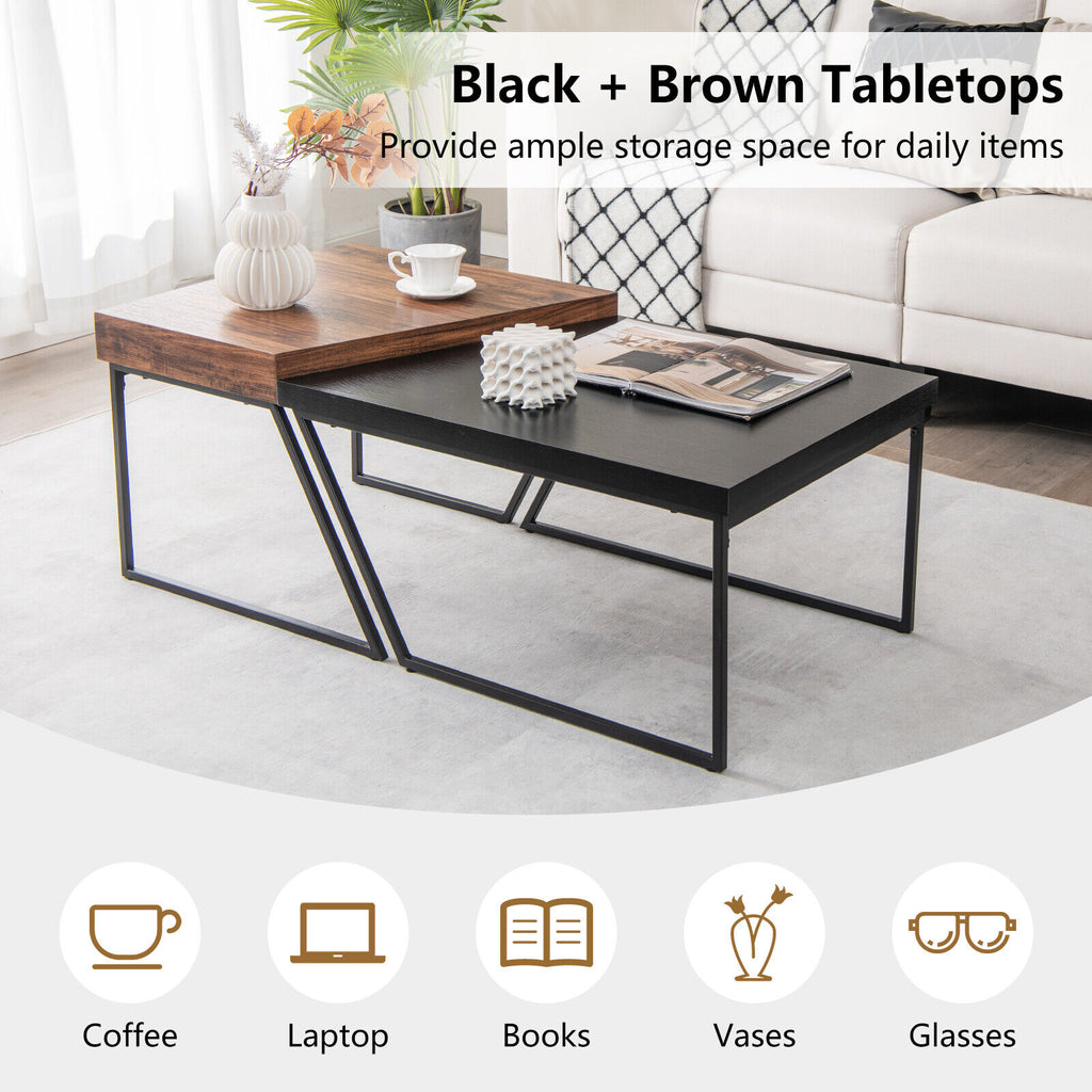 Coffee Table Set of 2 - Black