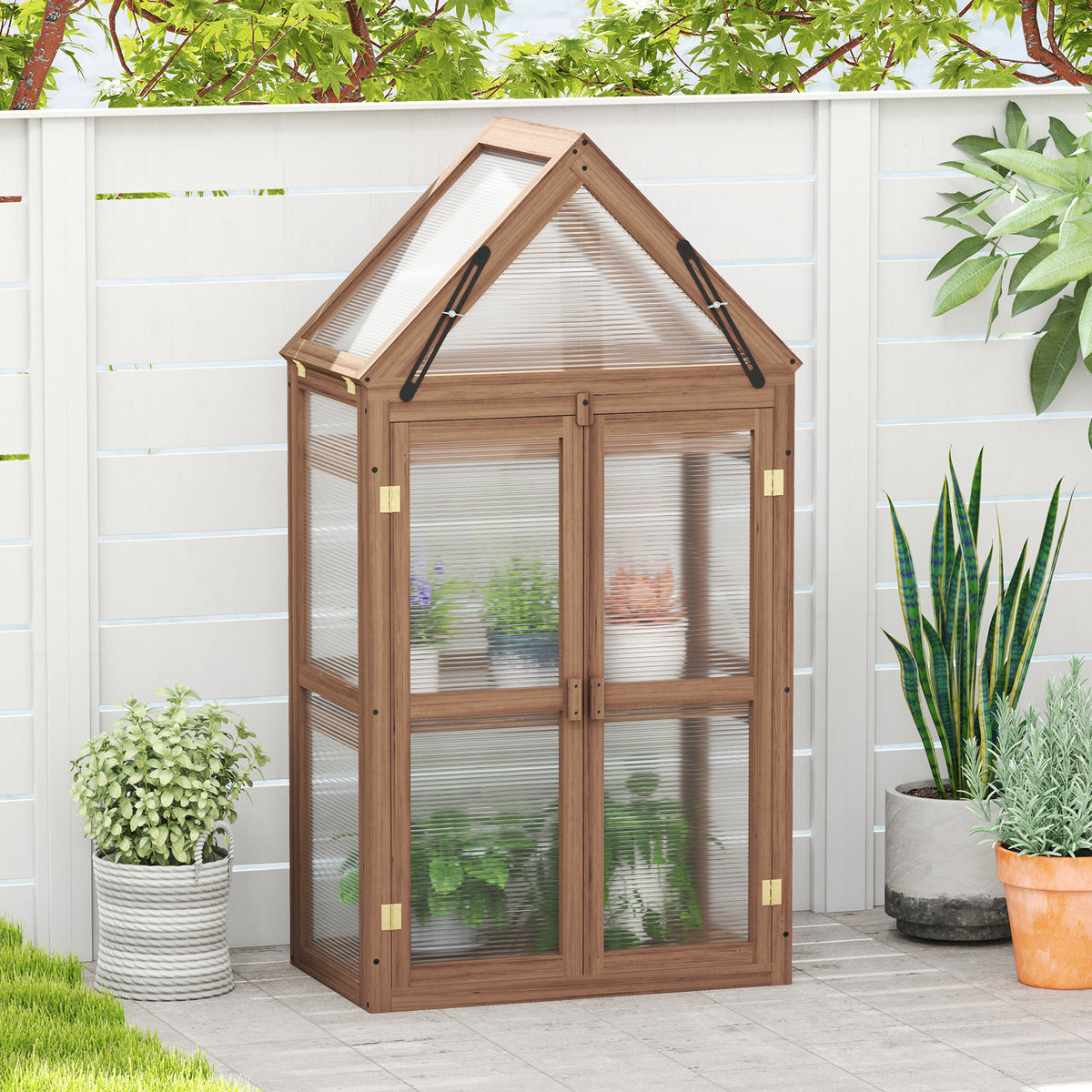 Cold Frame Mini Wooden Greenhouse for Vegetable and Flower