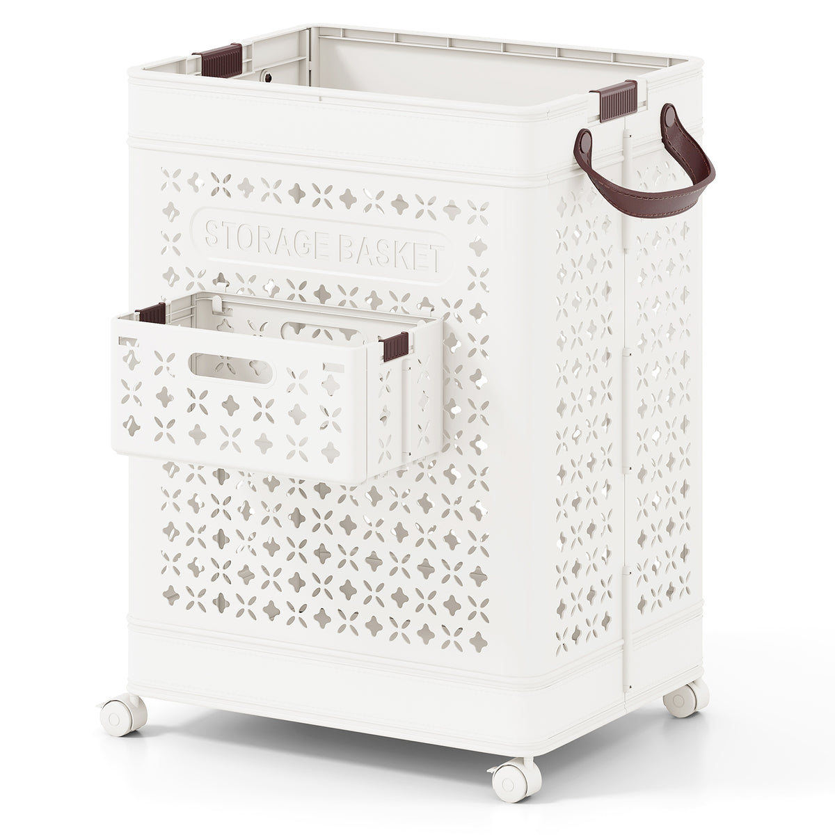 Collapsible Laundry Basket 20 Gallon Plastic Storage Bin