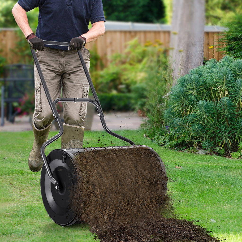 24-Inch Peat Moss Spreader with Upgrade Side Latches and U-shape